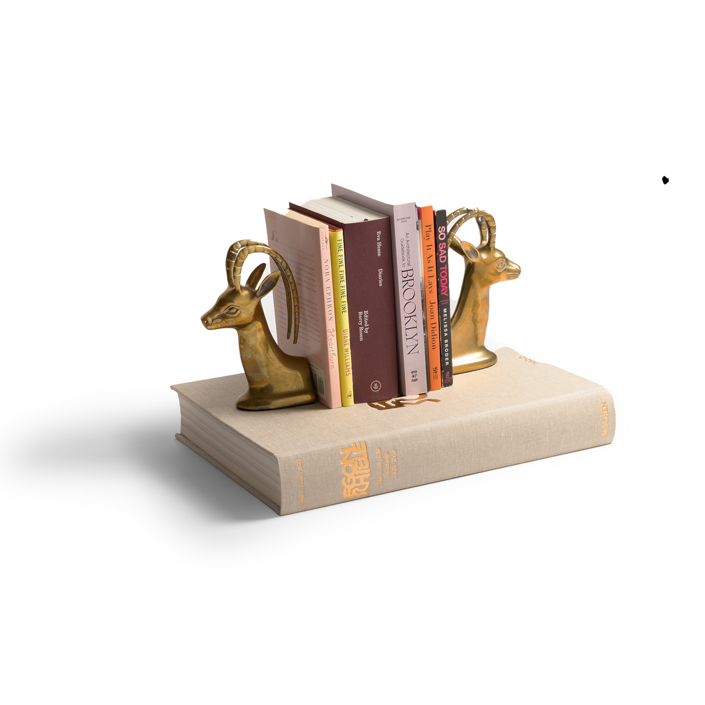 brass antelope bookends