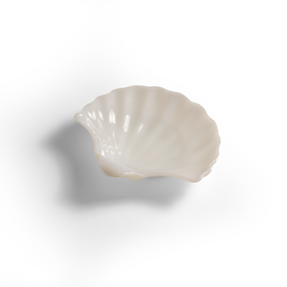 white shell glass catchall